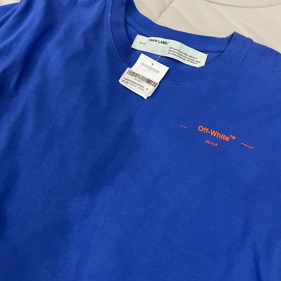 Off-white Women's Blue Cotton T-shirt Size S - Picture 8 of 12